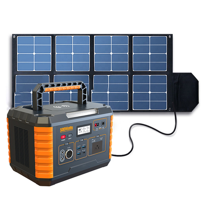 alimentazione elettrica portatile all'aperto 50/60Hz, centrale elettrica portatile 500w con il pannello solare