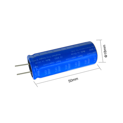 Doppia batteria radiale elettrica 3.6v 2000f dei condensatori di farad di strato