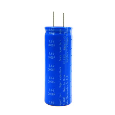 Doppia batteria radiale elettrica 3.6v 2000f dei condensatori di farad di strato