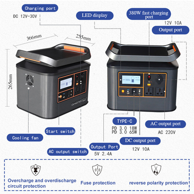 centrale elettrica solare portatile di 500W 1000W pratica per accamparsi