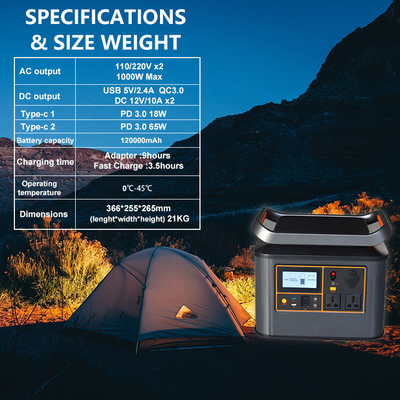 centrale elettrica solare portatile di 500W 1000W pratica per accamparsi
